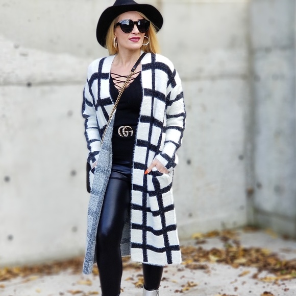 RESTOCK LAVINIA Grid Print Cardigan - Picture 5 of 6